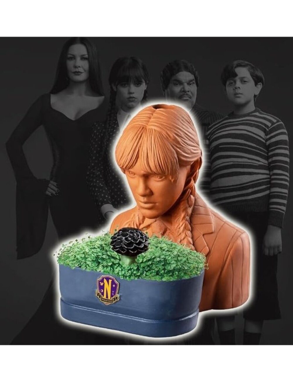 WEDNESDAY The Adams Family - Chia Pet - NEW NIB - Picture 2 of 6